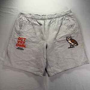 OVO Octobers Very Own Sweat Shorts Mens 3XL Gray Drawstring Drake Rapper